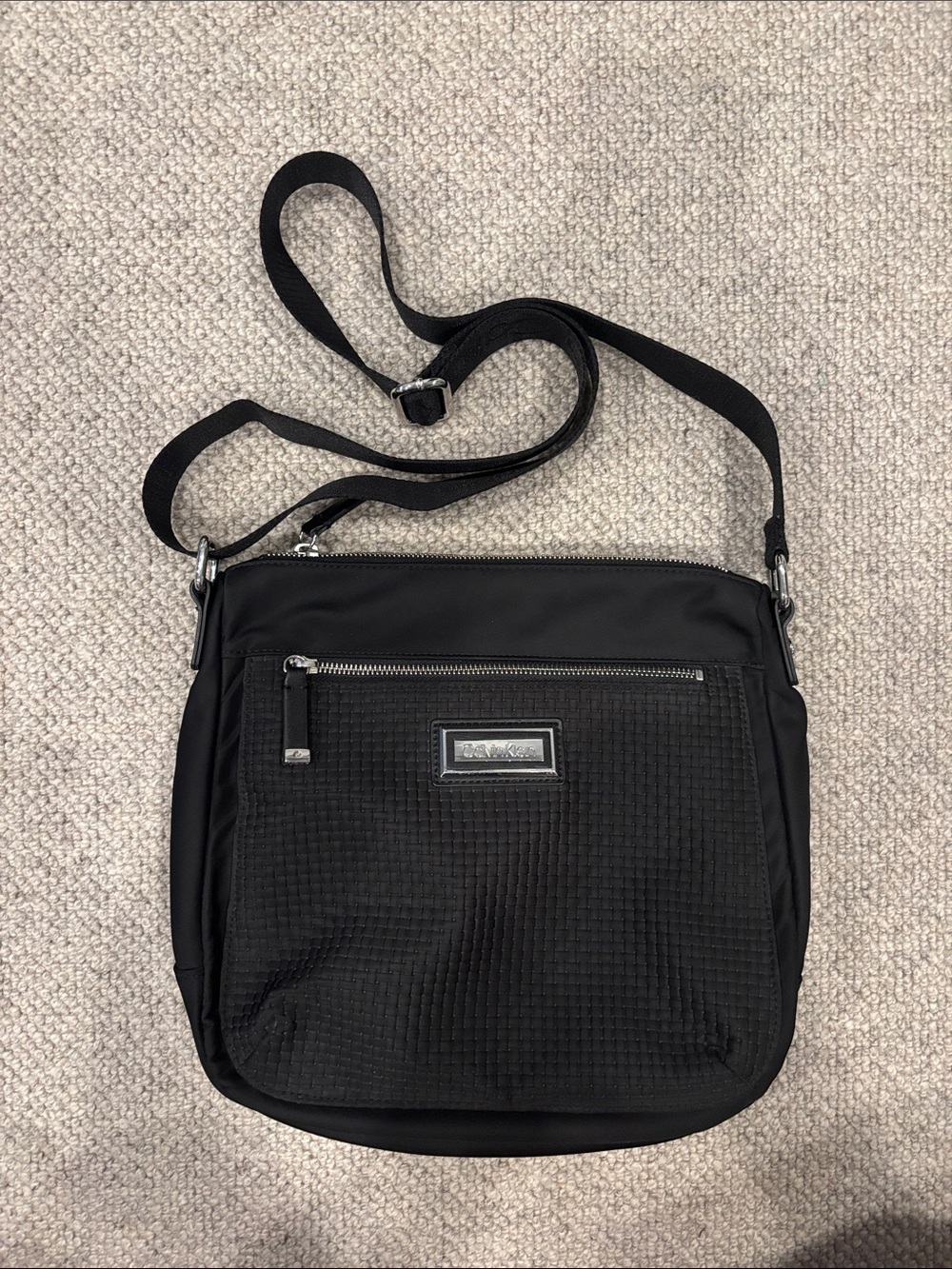 Calvin Klein Black Nylon Crossbody Bag